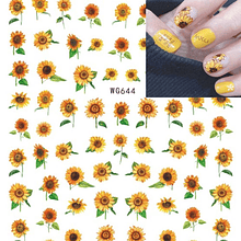 Sticker autoadhesivo girasoles 