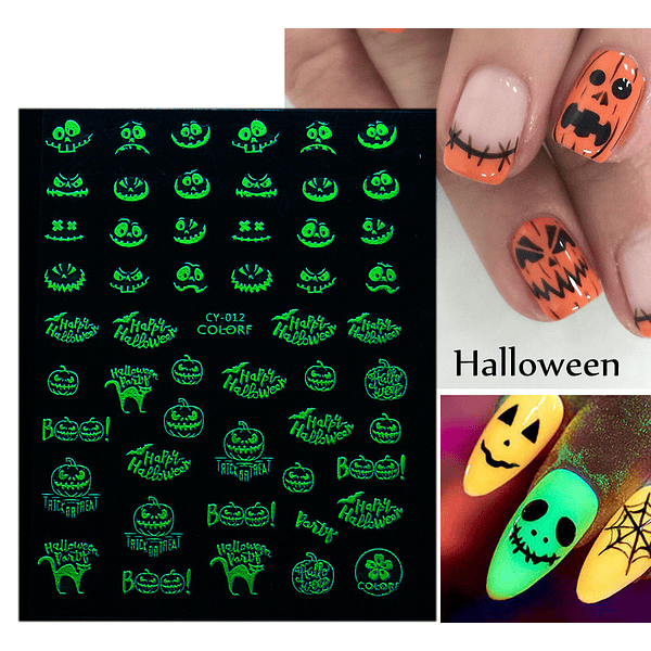 Sticker autoadhesivo halloween alumbra oscuridad