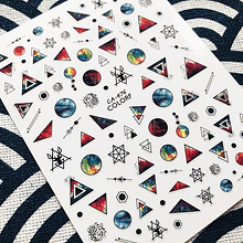 Sticker geometrico astros esoterico planetas