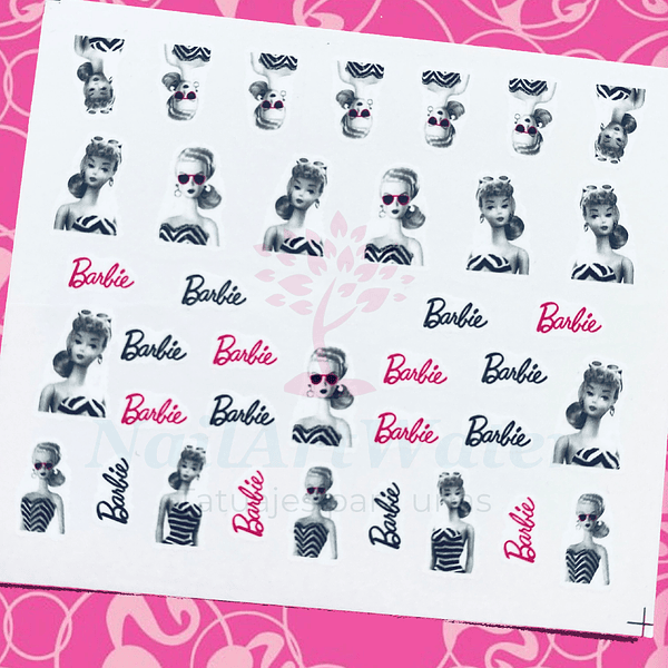 TATUAJE DE AGUA BARBIE LAM 5X6CM