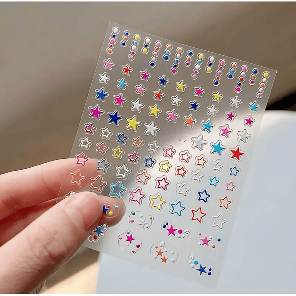 Sticker autoadhesivo estrellas Colores 3D