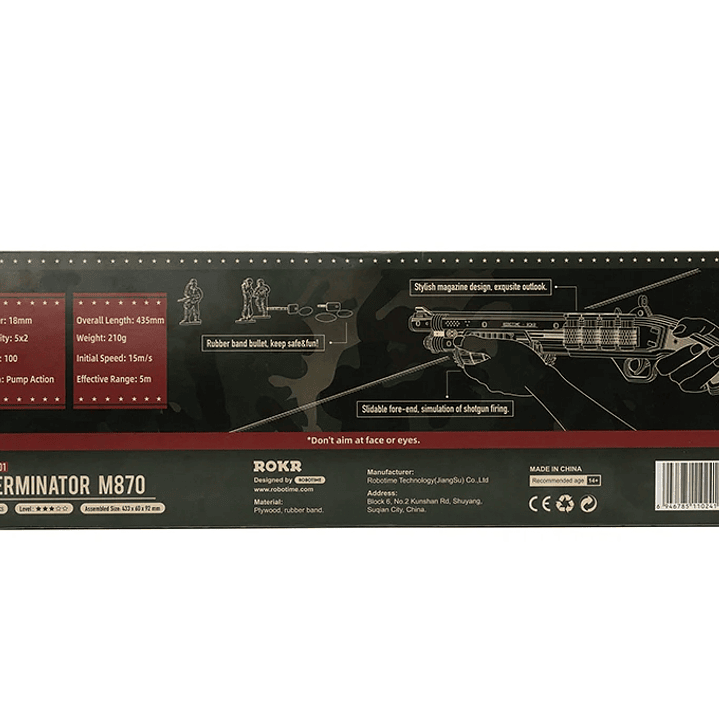 Rompecabezas 3D Rokr M870 de Madera 172 Piezas Terminator 3
