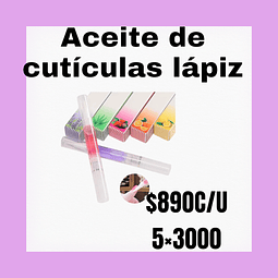 Pack 5 aceites de cutículas lápiz 