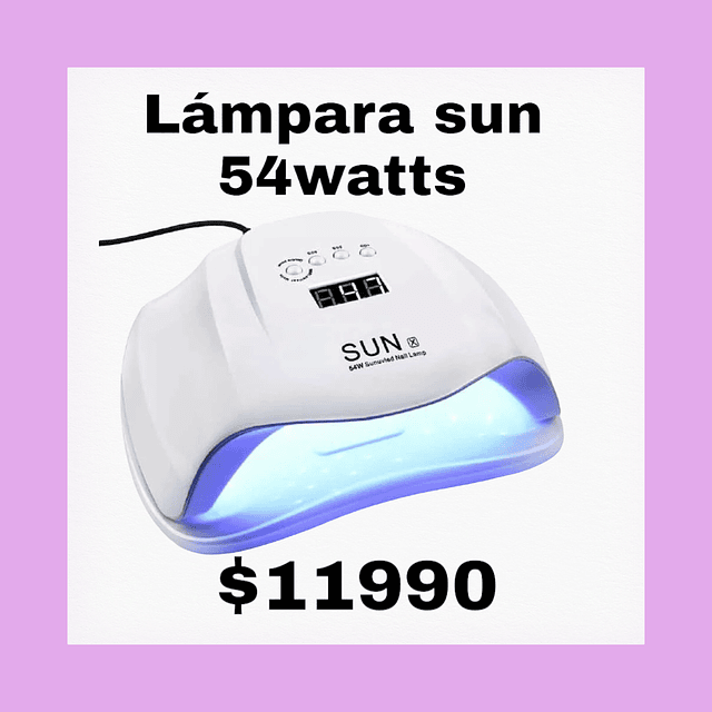 Lámpara sun 54 watts