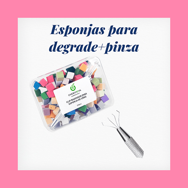 Esponjas degrade 100 unidades+ pinza