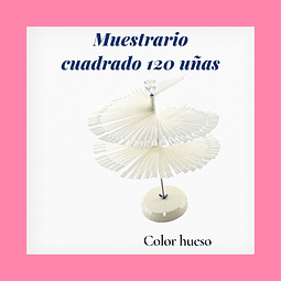 Muestrario exhibidor de uñas color hueso 120 unidades 