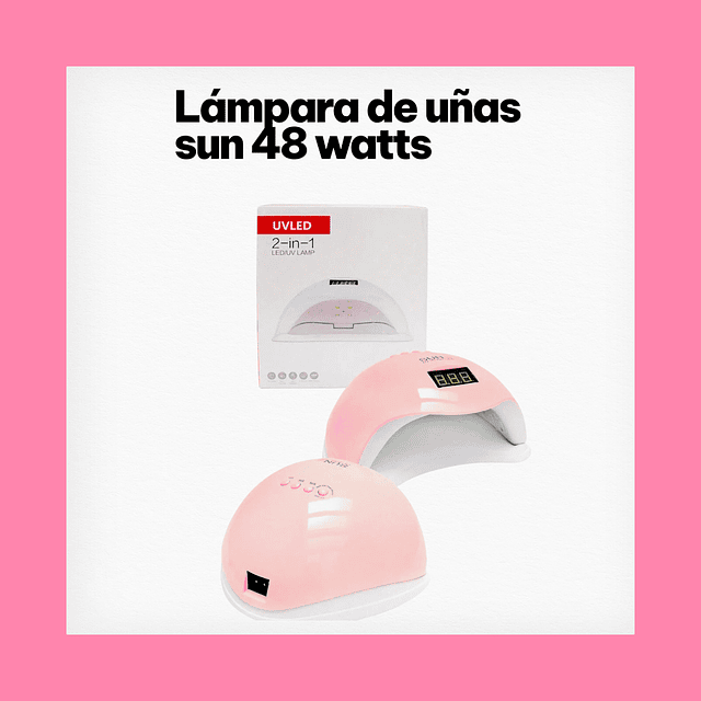 Lampara sun 48watts rosada 