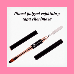 Pincel polygel con espatula y tapa 