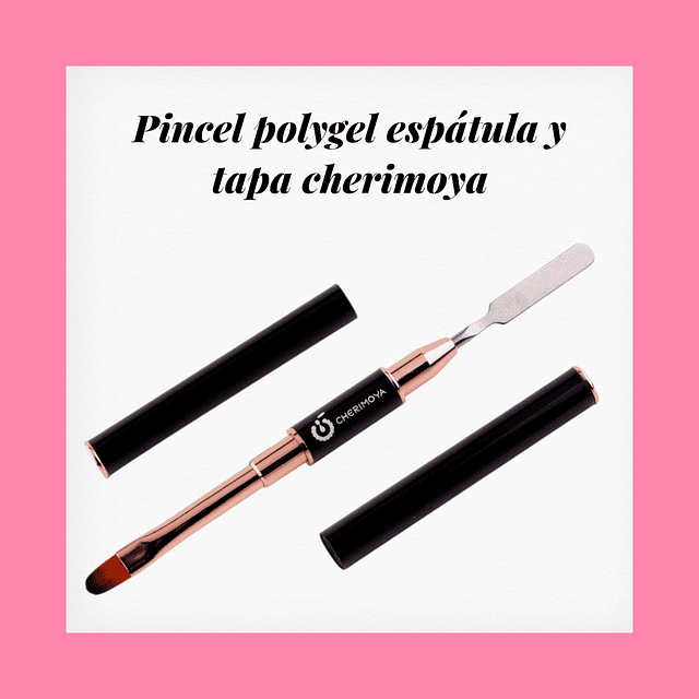Pincel polygel con espatula y tapa 