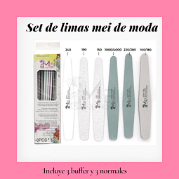 Set de limas 3 buffer+ 3 normales 