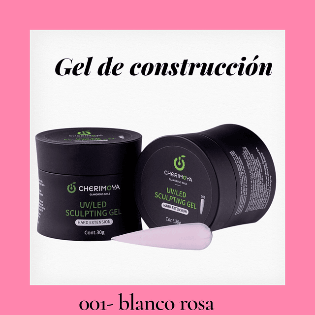 Gel de construcción 001 Blanco-rosa 30g