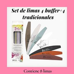 Set de 8 limas buffer+ tradicionales 