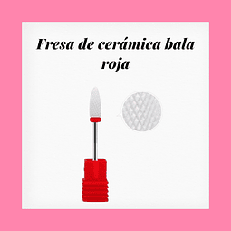 Fresa de cerámica bala roja 
