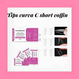 Tips curva C coffin short 100 unidades 