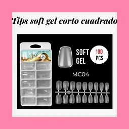 Tips soft gel cuadrados xs 