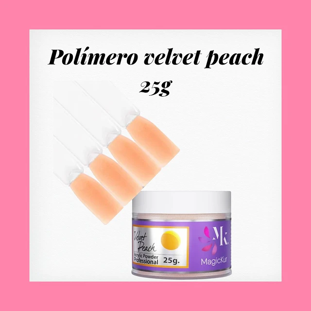 Polímero Velvet peach 25 gramos Magickur