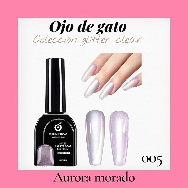 Coleccion glitter-clear Aurora-morado