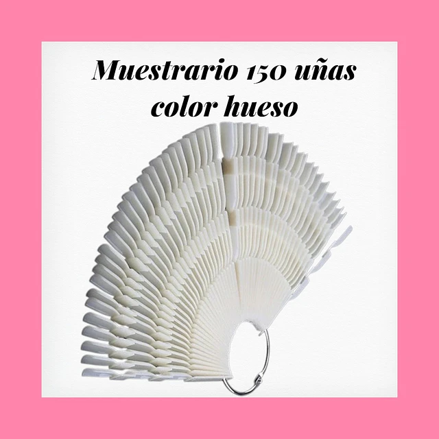 Muestrario cuadrado hueso 150 uñas 