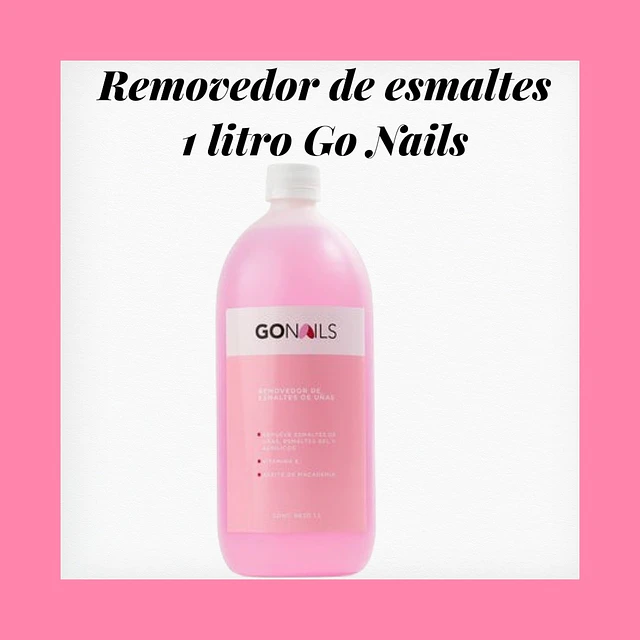 Removedor de esmaltes permanentes y sistemas 1 litro Go Nails