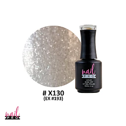 X130 traslúcido microglitter silver 