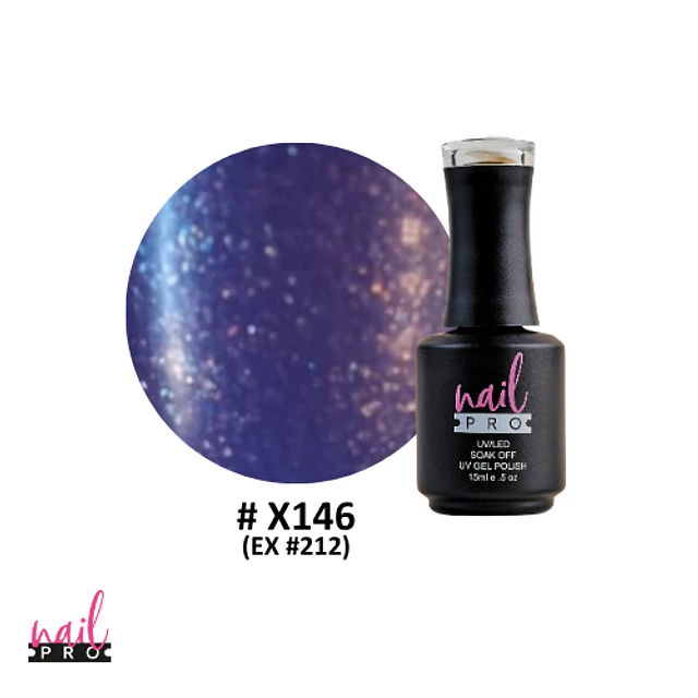 X146 azul claro con microglitter 