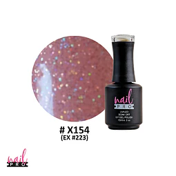 X154 rosado pastel microglitter 
