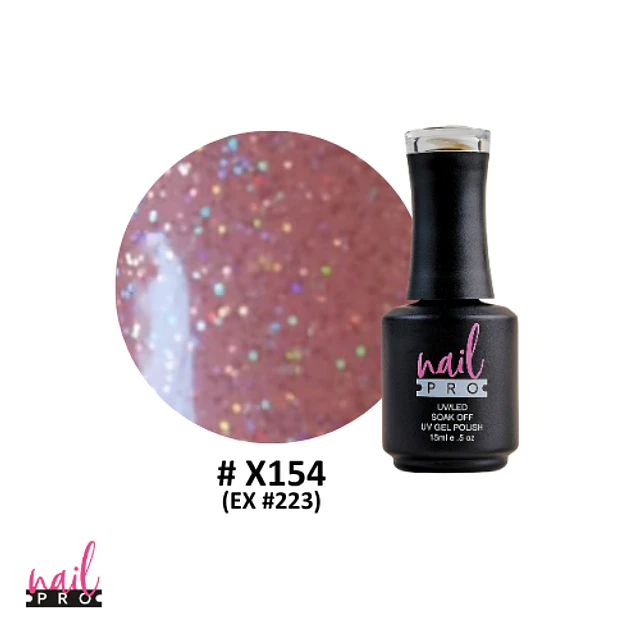 X154 rosado pastel microglitter 