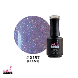 X157 morado pastel con microglitter 
