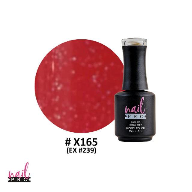 X165 rojo glitter 