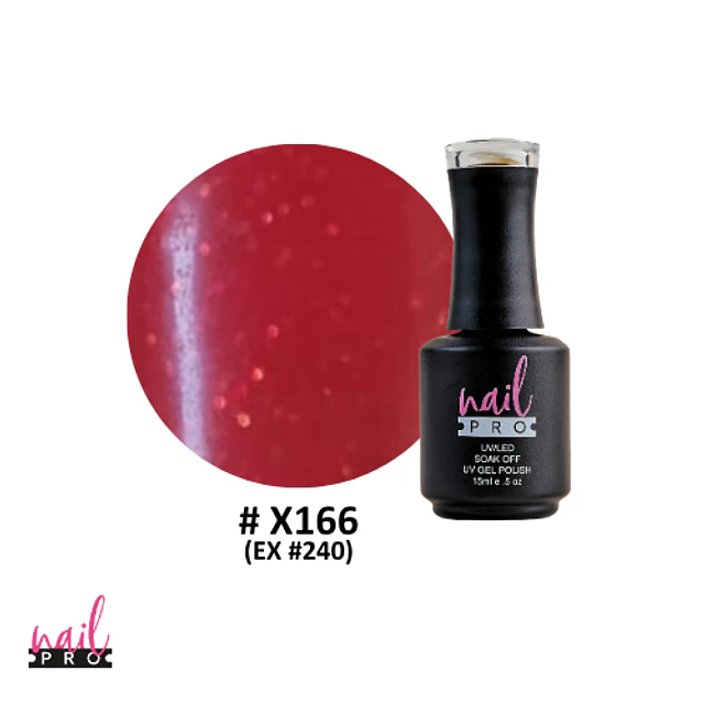 X166 rojo microglitter 