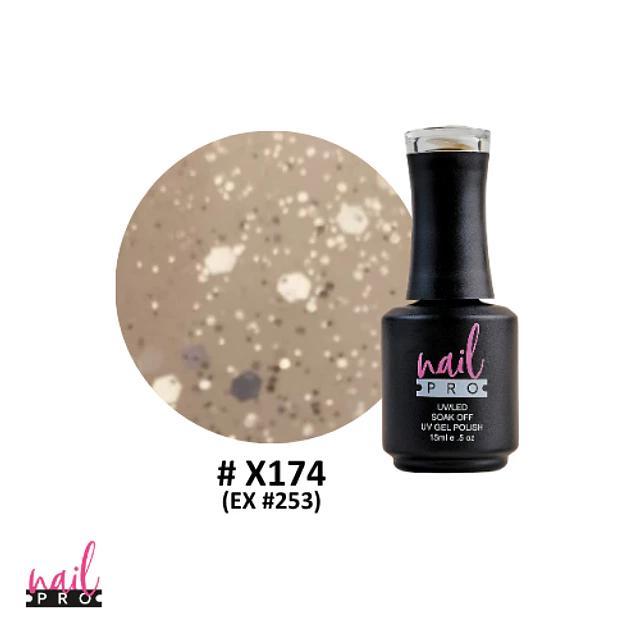 X174 glitter traslúcido silver 