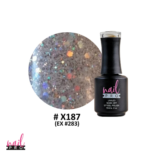 X187 gris glitter holo