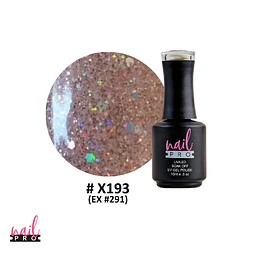 X193 champagne rosa con glitter 