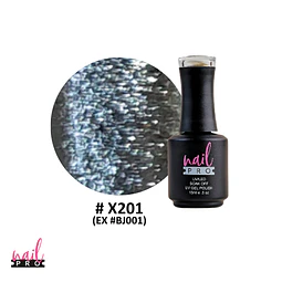 X201 plateado glitter intenso 