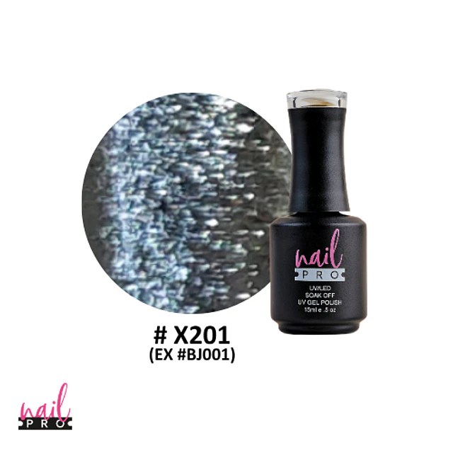 X201 plateado glitter intenso 