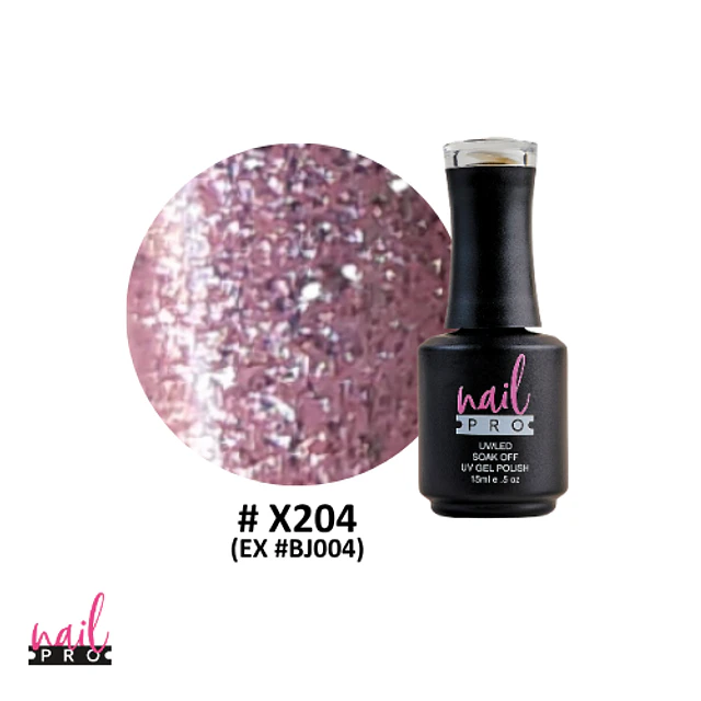 X204 rosado glitter intenso 