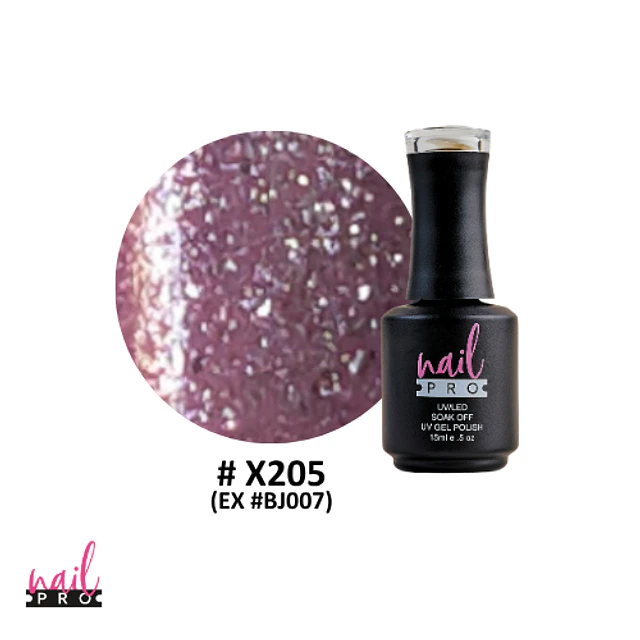 X205 rosa lila glitter intenso 
