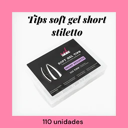 Tips soft gel short stiletto nail pro