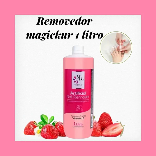 Removedor magickur 1 litro aroma frutilla 