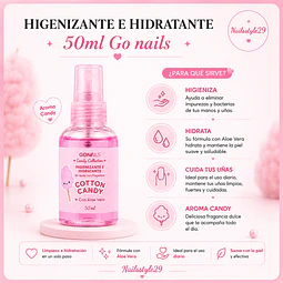 Higenizante e hidratante de manos aroma Candy Go nails 