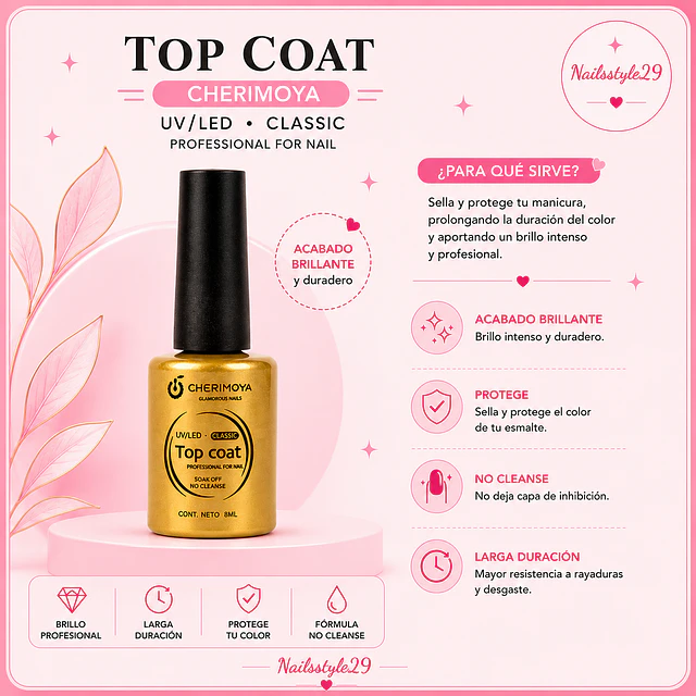 Top coat 8ml Cherimoya 