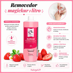 Removedor magickur 1 litro aroma frutilla 