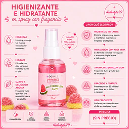 Higenizante e hidratante de manos aroma Watermelon Go nails 