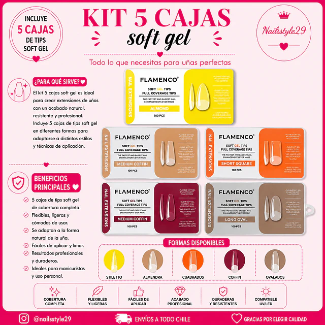 Kit 5 cajas soft gel