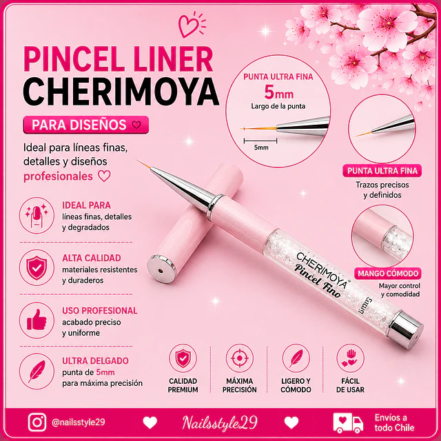 Pincel liner 5mm Cherimoya 