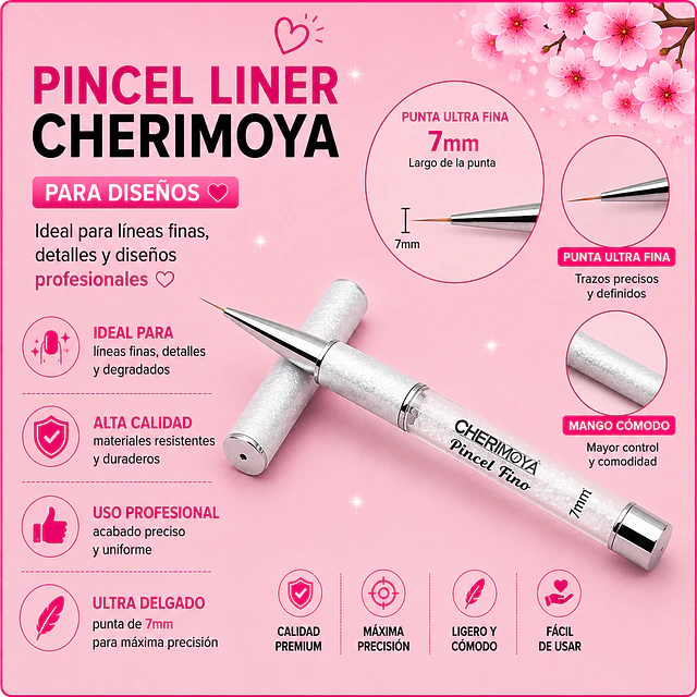 Pincel liner 7mm Cherimoya 