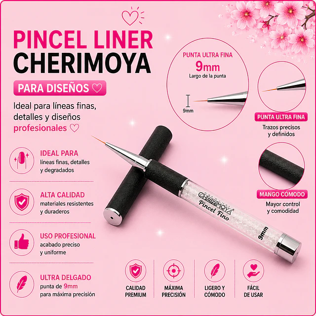 Pincel liner 9mm Cherimoya 