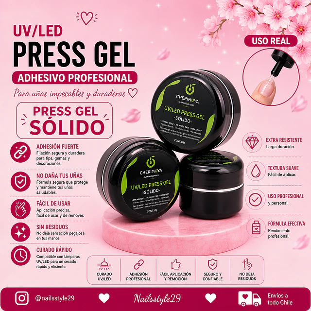 Press gel sólido en pote 