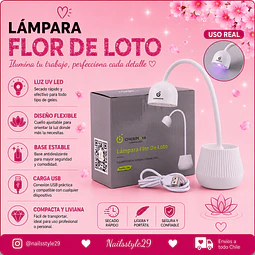 Lámpara de uñas inalambrica flor de loto 18 watts