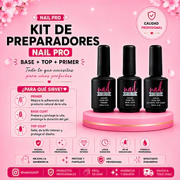Kit preparadores Nail pro